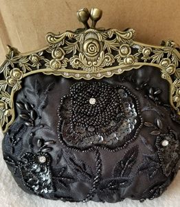 Beautiful beaded clutch purse.